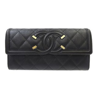 【大人グレー♡】CHANEL 長財布 入手困難 CHANEL シャネル ココマーク シルバー金具 長財布（小銭入れあり